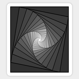 Gray to black spirals Sticker